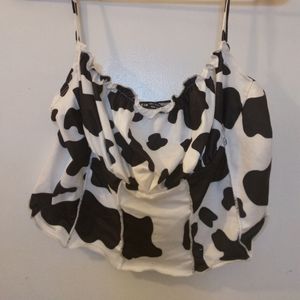 Shein cow print tank top